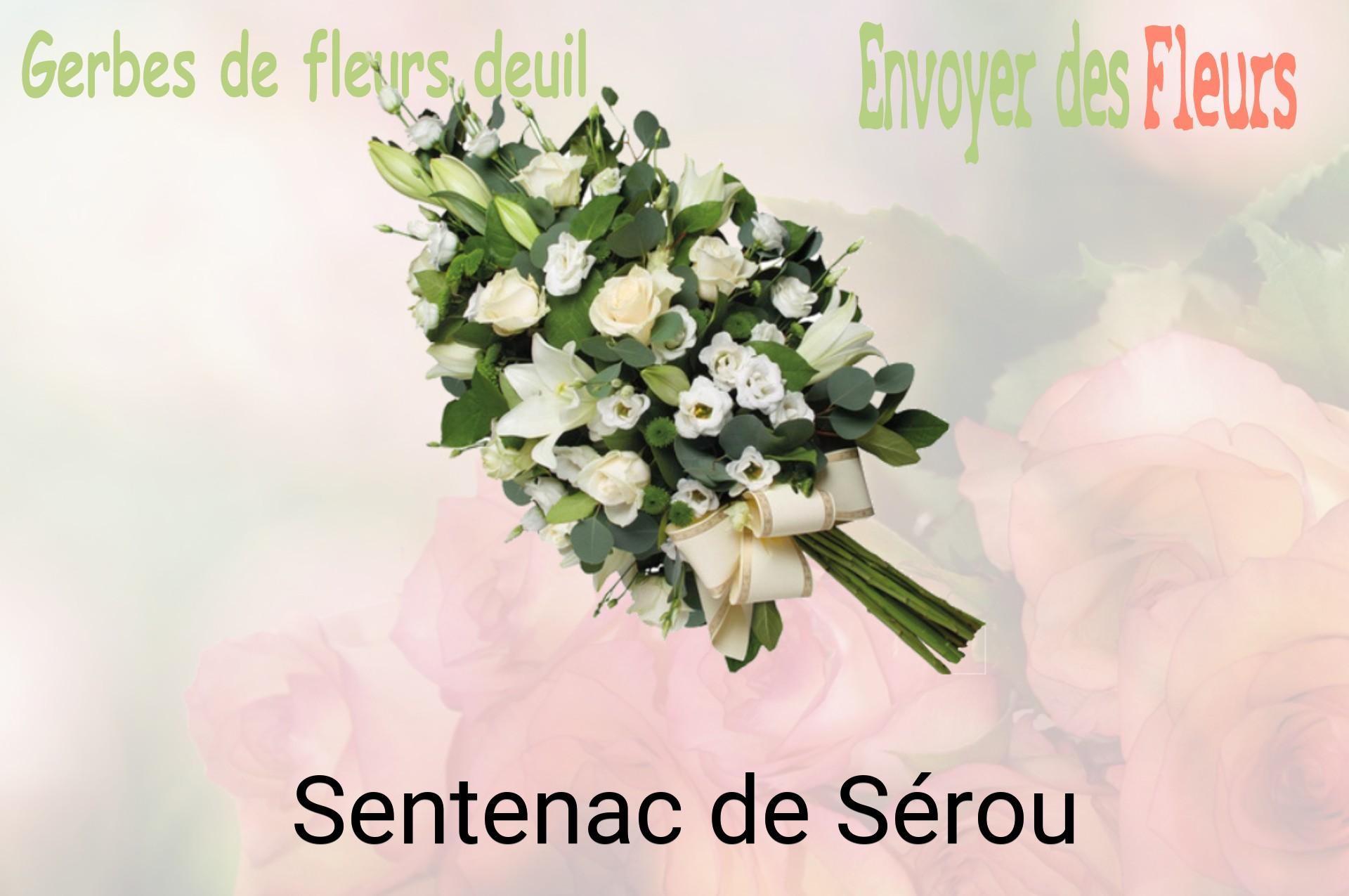 Gerbe de fleurs de deuil livrée à Sentenac-de-Sérou